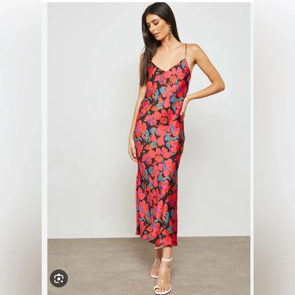 topshop floral satin slip dress Topshop floral satin slip dress